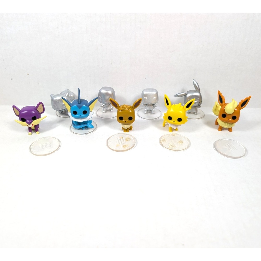 Pokemon Funko Pop Mini Lot Eevee Vaporeon Jolteon Flareon Starters Pikachu